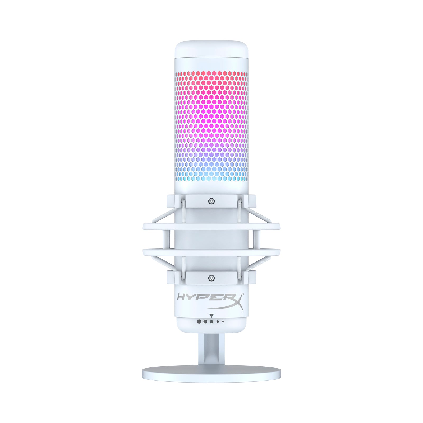 HyperX QuadCast S - USB Microphone - RGB Lighting - White