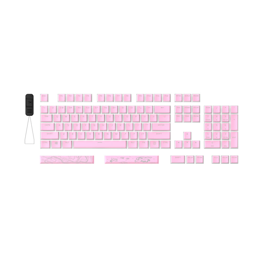 HyperX Pudding Keycaps 2 - Full Key Set - PBT - Pink (US Layout)
