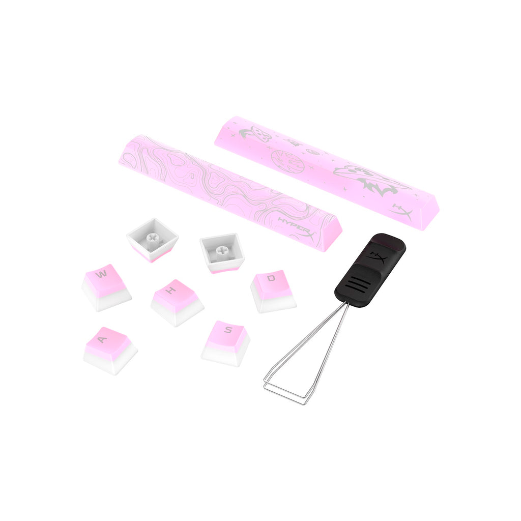 HyperX Pudding Keycaps 2 - Full Key Set - PBT - Pink (US Layout)