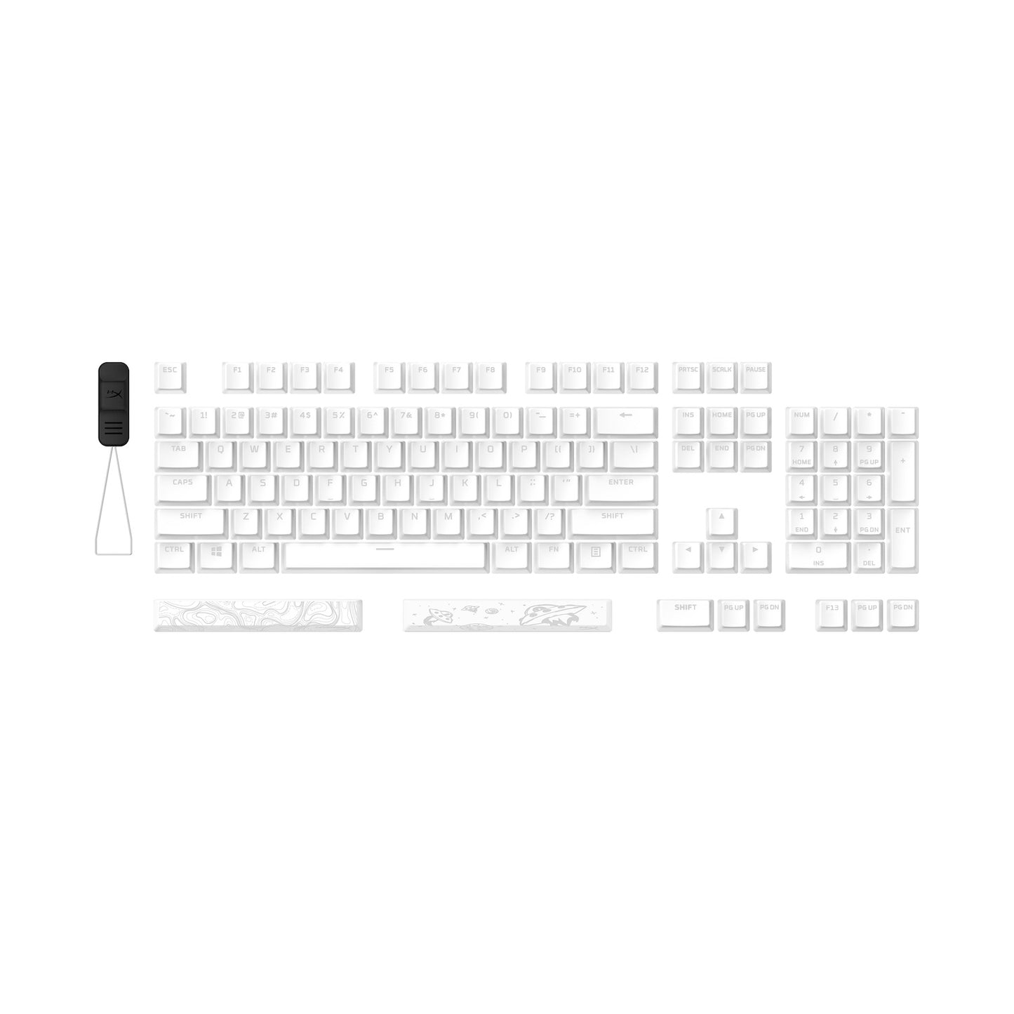 HyperX Pudding Keycaps 2 - Full Key Set - PBT - Pink (US Layout)
