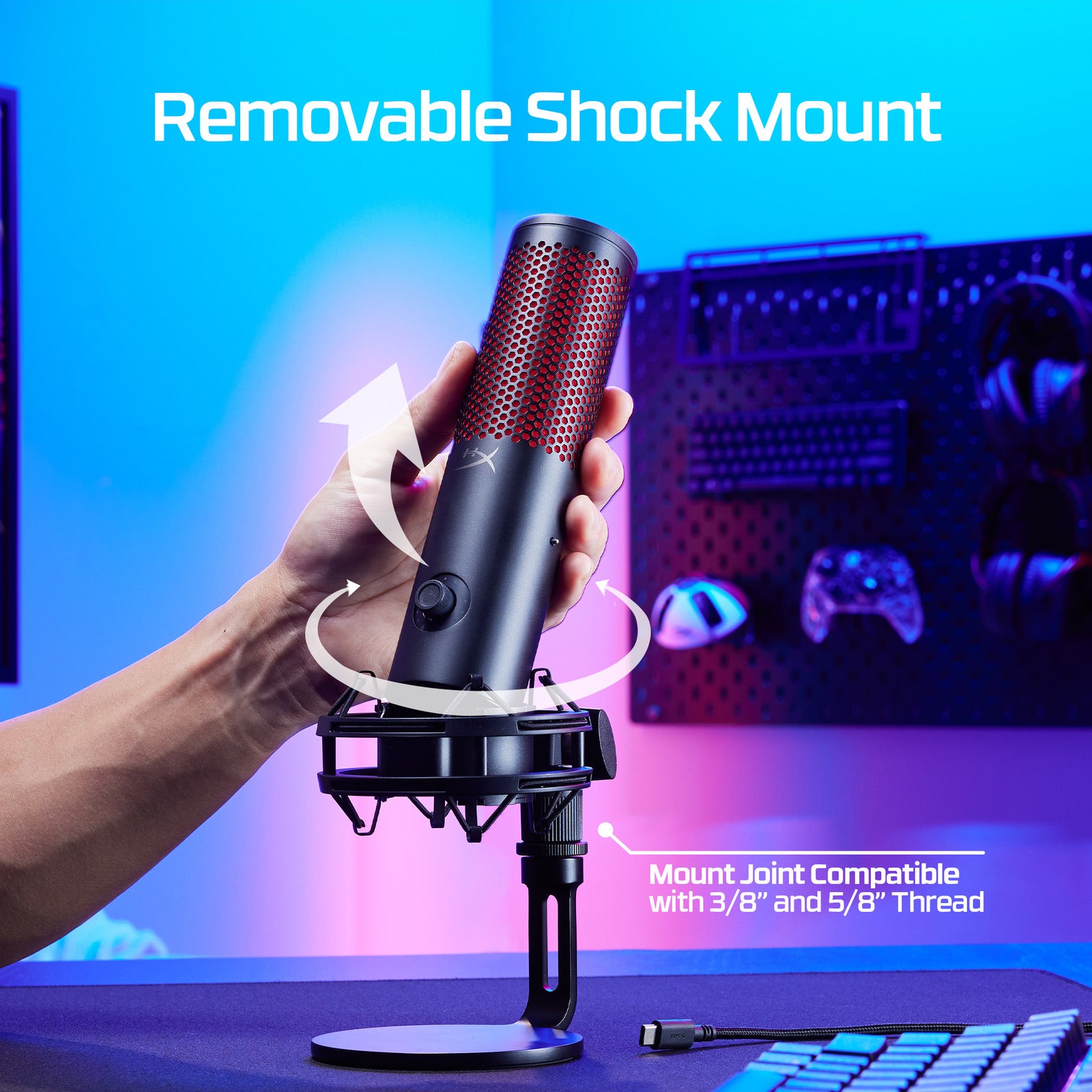 QuadCast 2 - USB Gaming Microphone – HyperX ROW