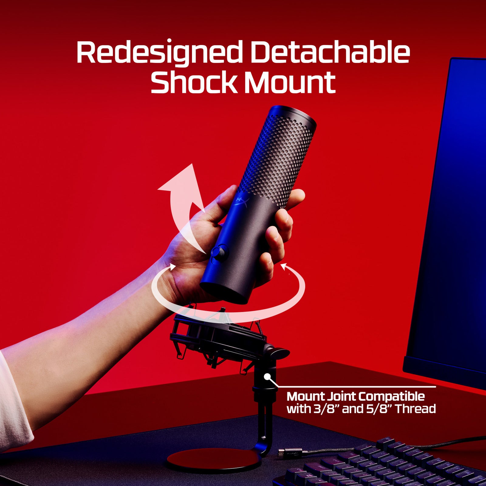 QuadCast 2 S - RGB USB Microphone – HyperX ROW
