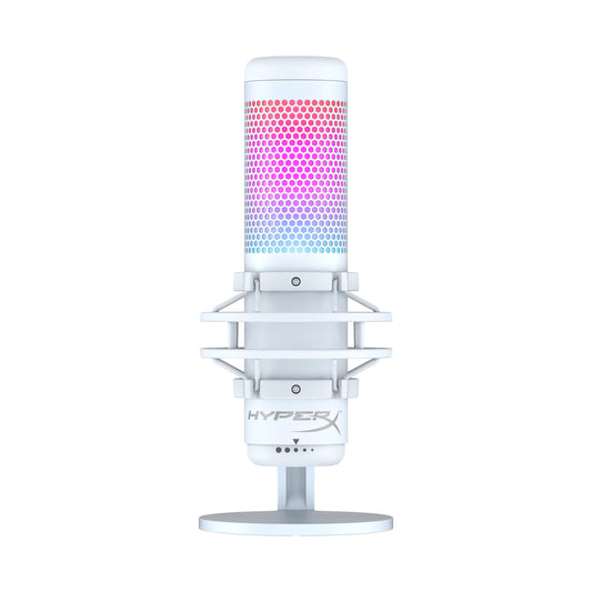 HyperX QuadCast S - USB Microphone (White-Grey) - RGB Lighting