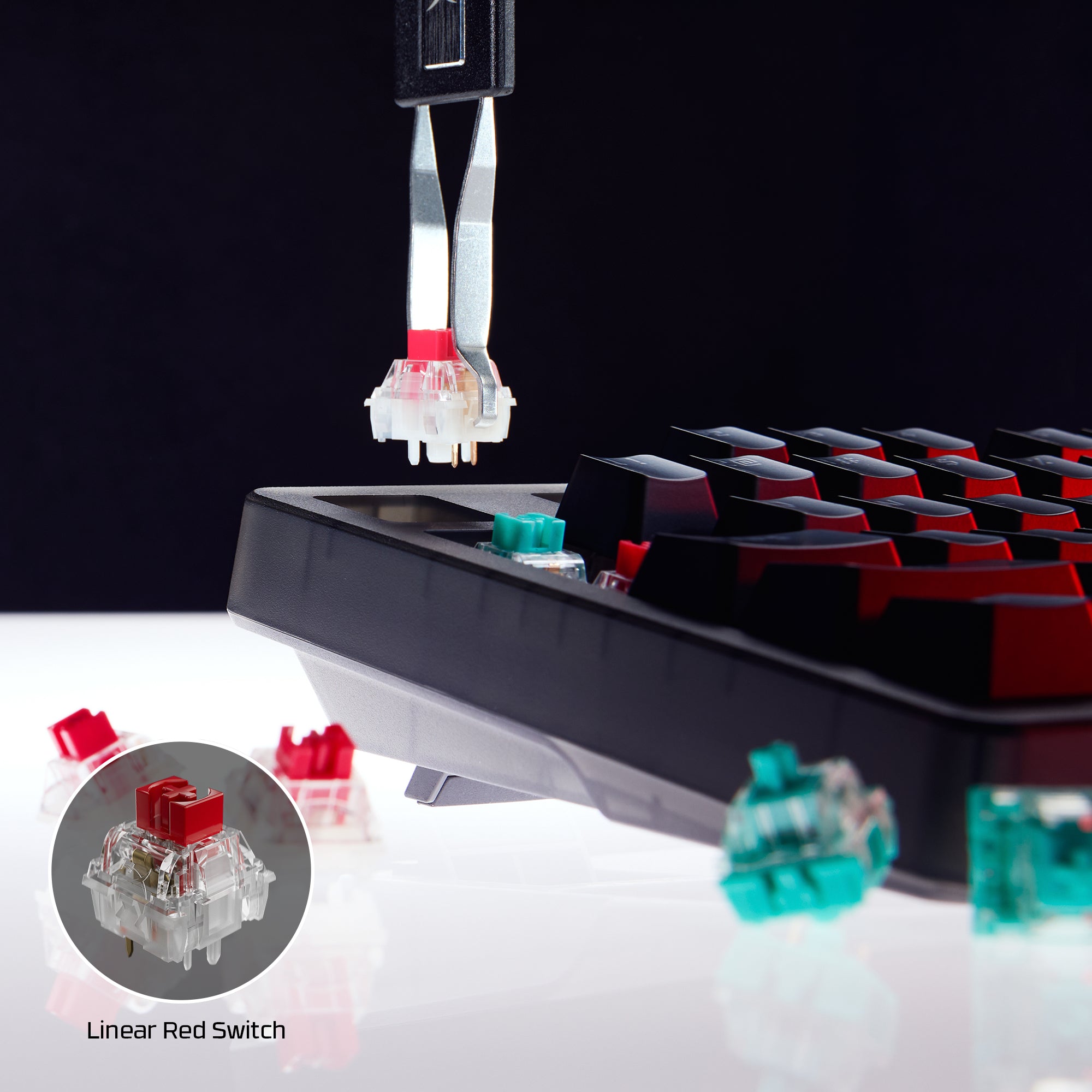 滑らかなHyperXリニアレッドスイッチ